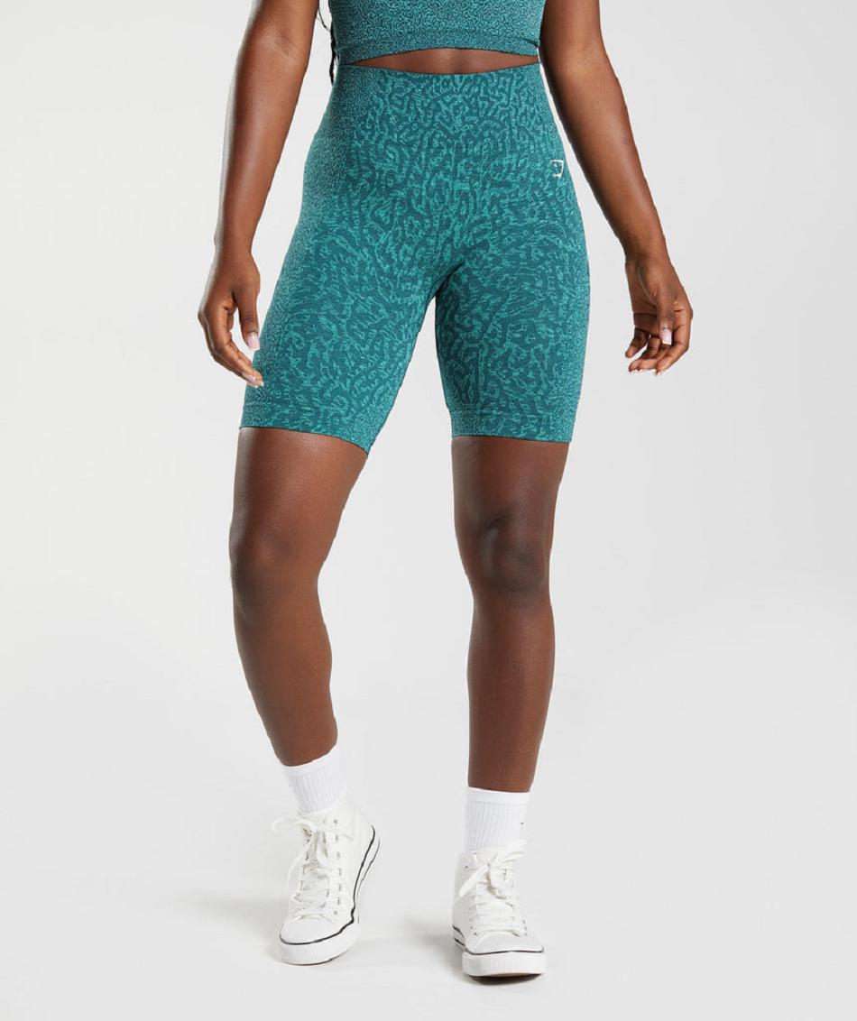 Gymshark Adapt Animal Seamless Cycling Ženske Kratke Hlače Tirkizne | HR 3858BEX